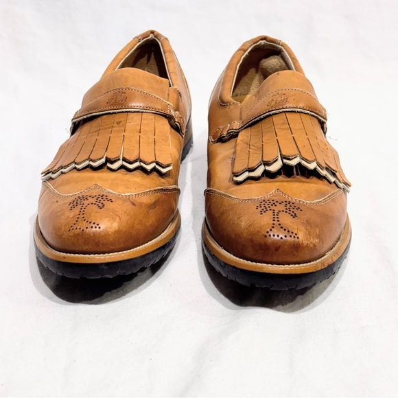 Tommy Bahama Tan Leather Golf Loafers Womens Size 6.5 Slip-On Shoes - Picture 3 of 15